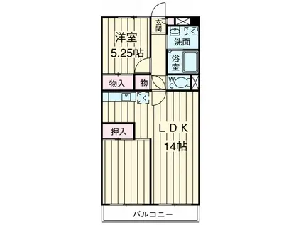 グリーンピア原木(2LDK/4階)の間取り写真