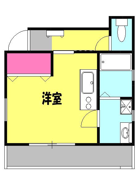 RINGAKU(1K/3階)の間取り写真