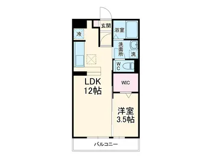 ロイヤルヒルズ武蔵浦和A(1LDK/3階)の間取り写真