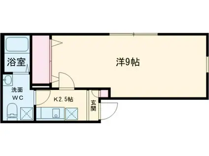 エクセラン亀有(1K/4階)の間取り写真