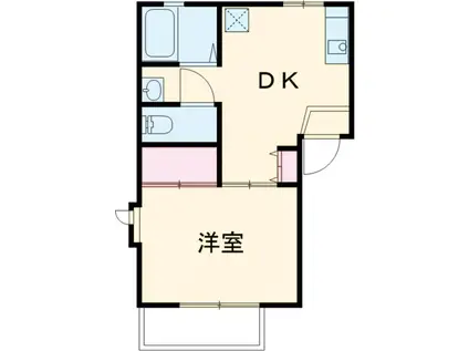 メゾン・フレグランス(1DK/2階)の間取り写真