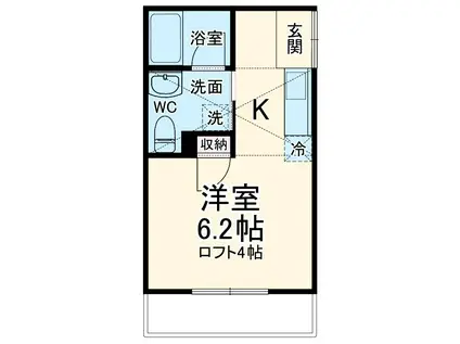 コンフォーティア(1K/1階)の間取り写真