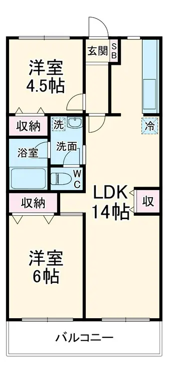 鷺沼パークサイドマンション 2階階 間取り