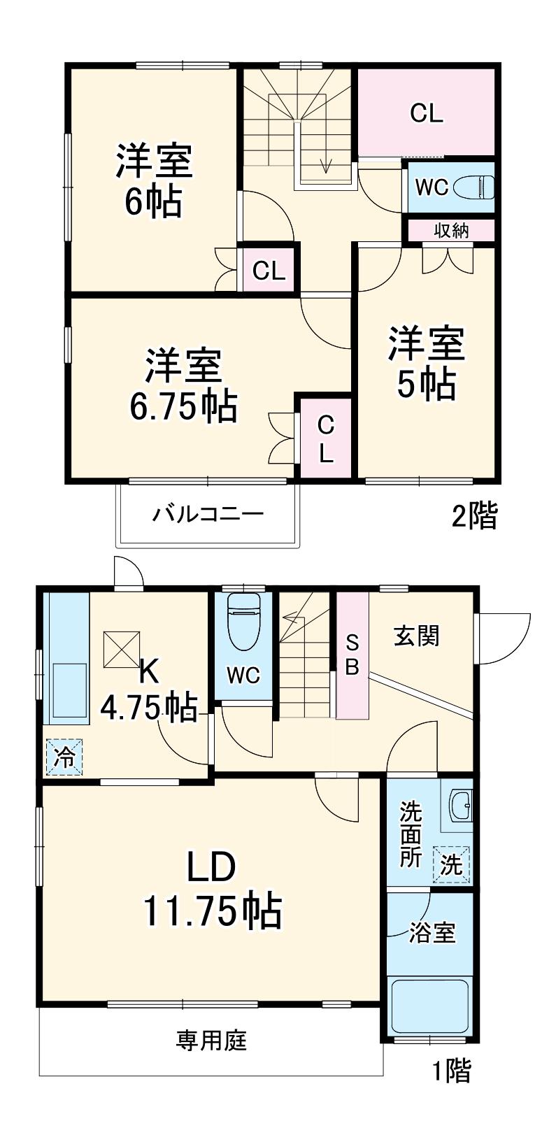 メイプルハウス(3LDK)の間取り写真