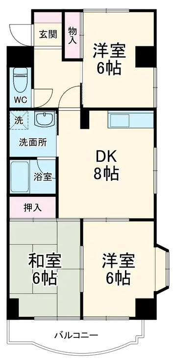 ヒルクレスト東大宮 6階階 間取り