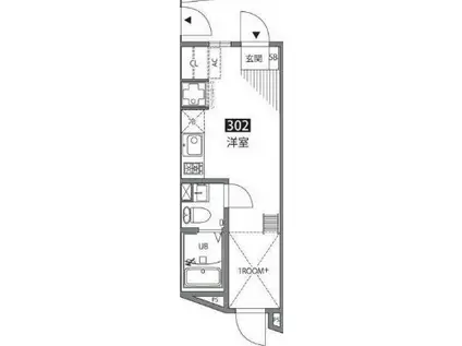 久我山アパートメントW(ワンルーム/3階)の間取り写真