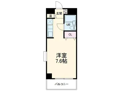 オオサワハイツ(ワンルーム/5階)の間取り写真