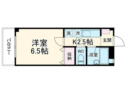 コーポサカエⅡ(1K/3階)の間取り写真