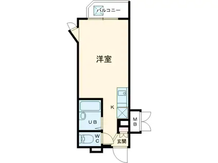 OLIO上北沢(ワンルーム/3階)の間取り写真