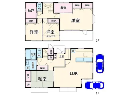 東武鉄道東上線 志木駅 徒歩7分 2階建 築20年(4SLDK)の間取り写真
