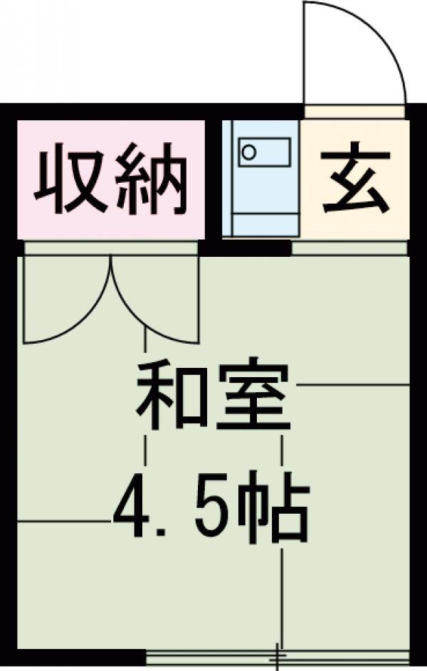 榛名荘(ワンルーム/1階)の間取り写真