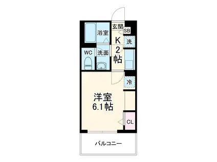 ヴィラ綱島(1K/1階)の間取り写真