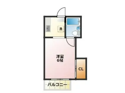 湘南スカイハイム(1K/2階)の間取り写真