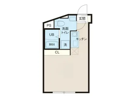 レピュア北千住レジデンスⅡ(ワンルーム/2階)の間取り写真