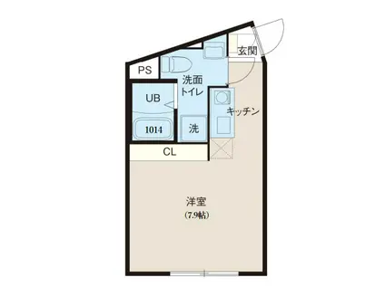 レピュア北千住レジデンスⅡ(ワンルーム/2階)の間取り写真