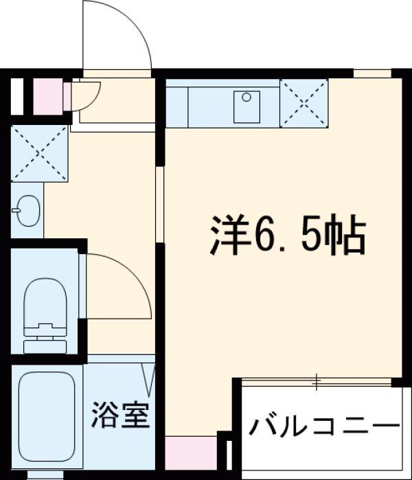 GRANDE北綾瀬ウエスト(ワンルーム/1階)の間取り写真