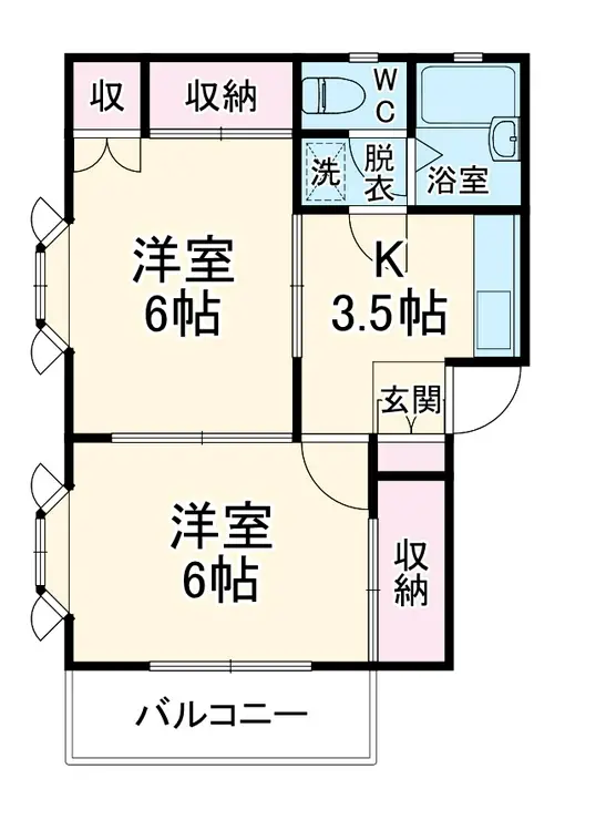ファミリアハイツ立川 2階階 間取り