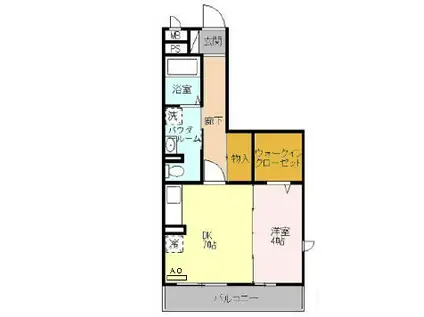 グランステラ(1DK/2階)の間取り写真