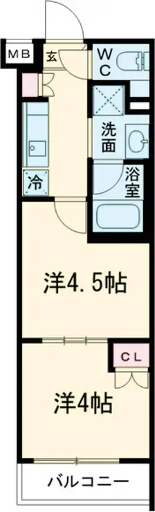 ハーモニーレジデンス中野本町パークサイド 1階階 間取り