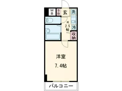 エポック.ASA(1K/1階)の間取り写真