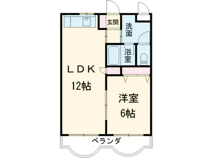 尾池マンション(1LDK/3階)の間取り写真