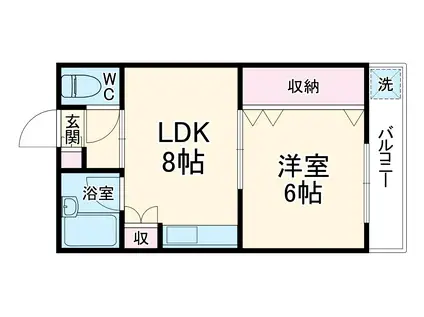 オフィス・みざ箕輪(1LDK/1階)の間取り写真