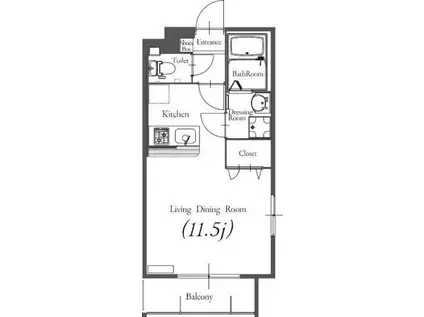 プレミアムプラスみなみ野Ⅰ(ワンルーム/1階)の間取り写真