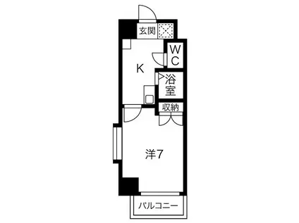 シティライフ名駅(1K/6階)の間取り写真