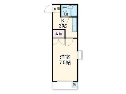 メゾンエサキ(1K/3階)の間取り写真