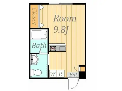 フーガス相模原(ワンルーム/1階)の間取り写真