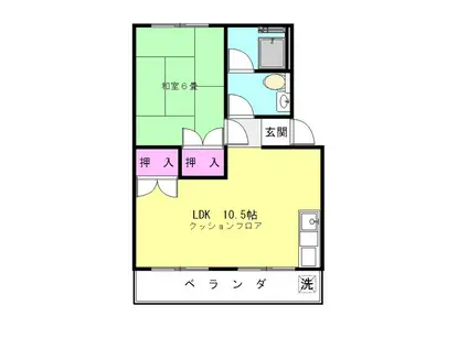 ジョイヒルズ(1LDK/4階)の間取り写真