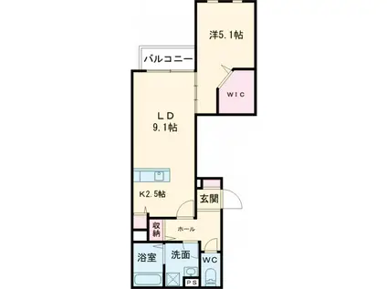 グランメゾン東京(1LDK/3階)の間取り写真