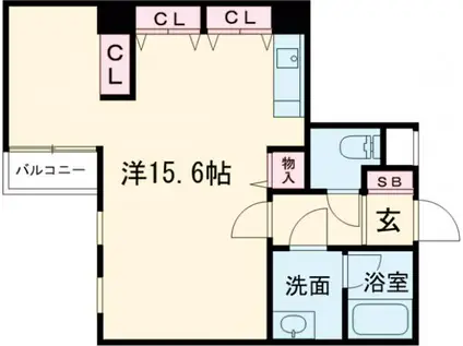 TAMONZ(ワンルーム/2階)の間取り写真