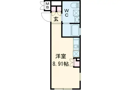 FARE西荻窪(ワンルーム/1階)の間取り写真