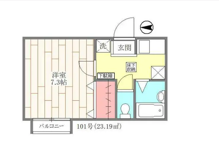 ハッピーバレー 1階階 間取り