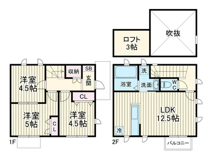 セゾン　ド　セシル(3LDK)の間取り写真
