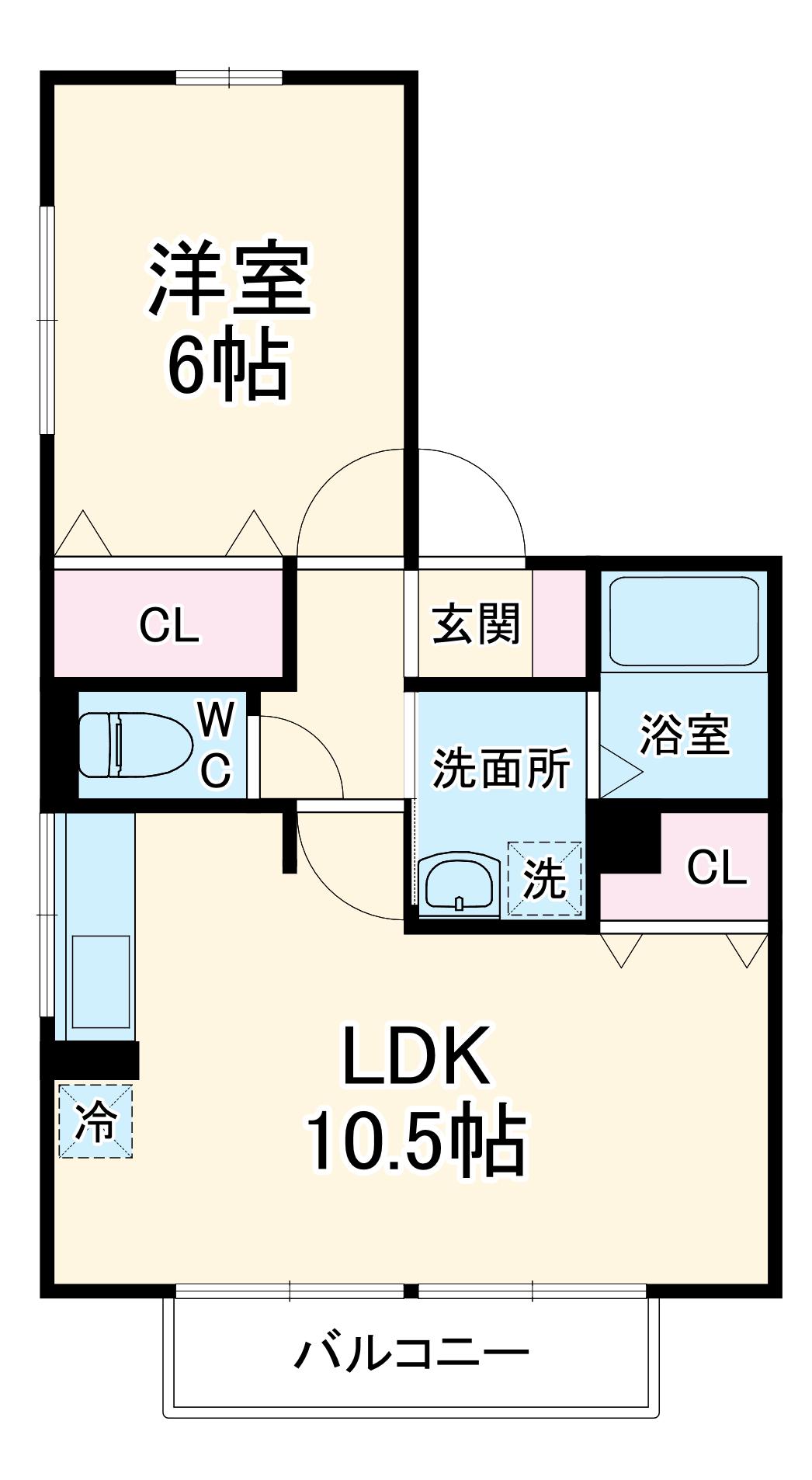 グランパティオⅤ(1LDK/2階)の間取り写真