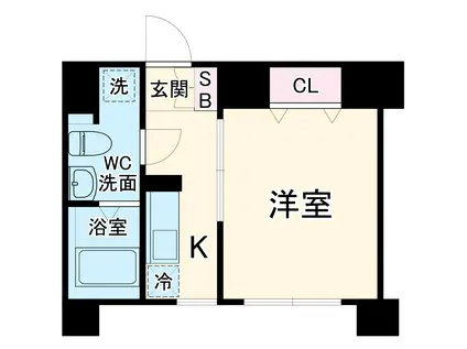 レジディア西船橋(1K/7階)の間取り写真