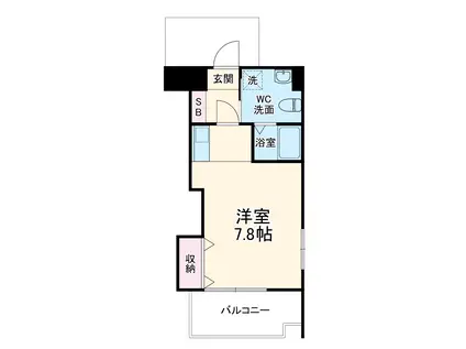 シェルコート(ワンルーム/1階)の間取り写真