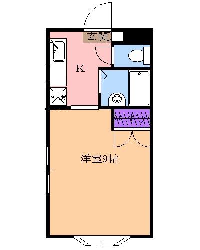 ローランハイツ(1K/3階)の間取り写真