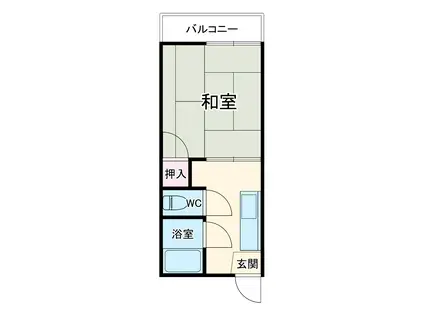 アネックス緑ヶ丘(1K/2階)の間取り写真