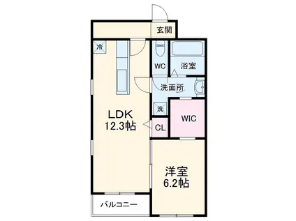 コウノミ BASE(1LDK/2階)の間取り写真