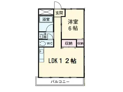 サンシャトー吉田(1LDK/5階)の間取り写真