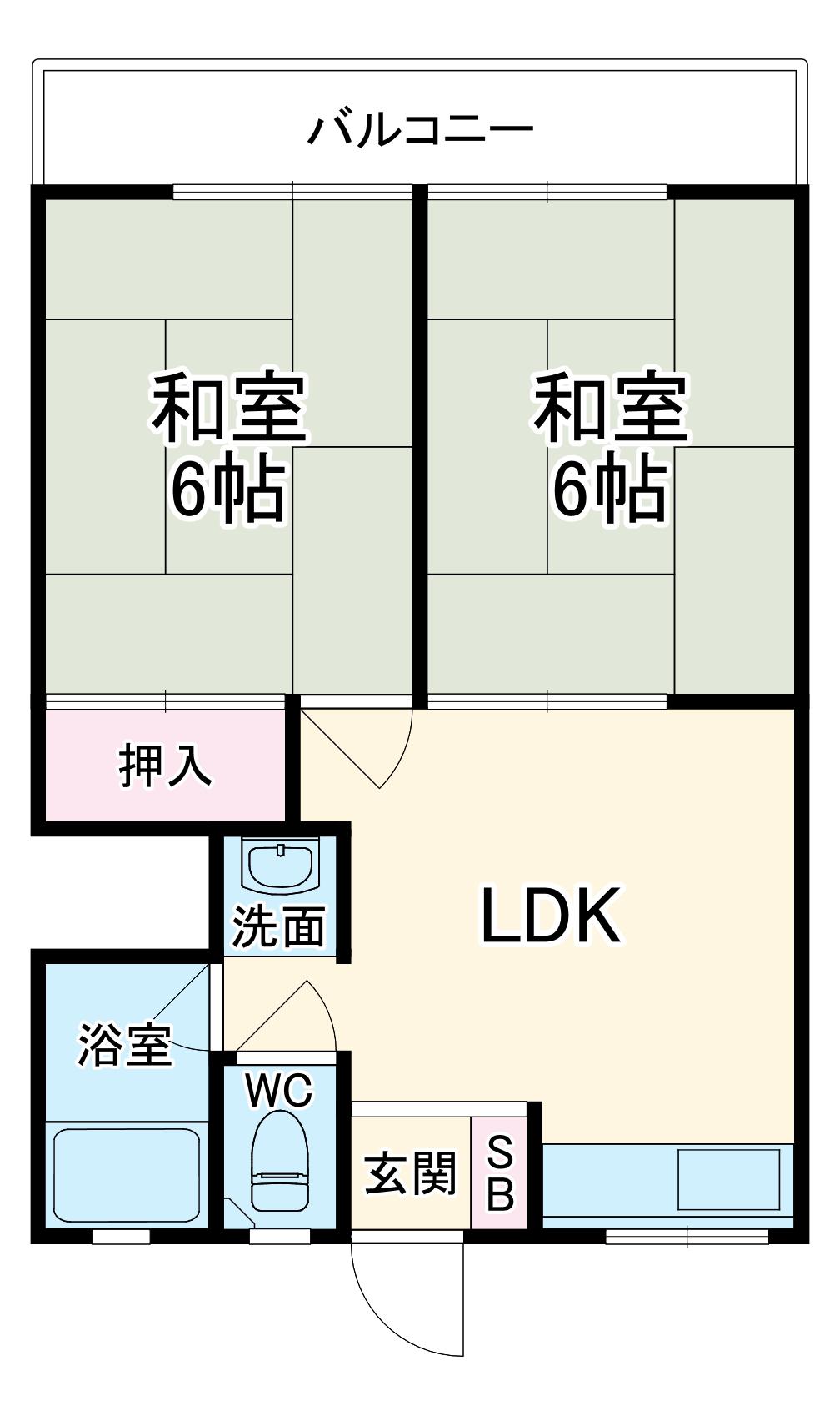 HASIZUME-BILL (2LDK/3階)の間取り写真