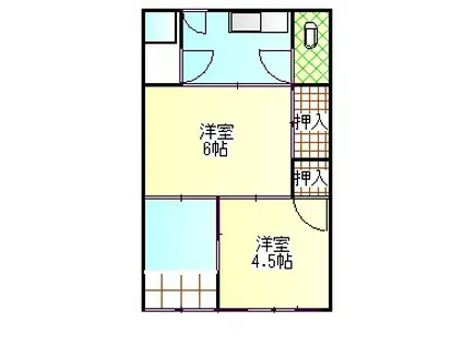 名古屋臨海高速鉄道 荒子川公園駅 徒歩14分 1階建 築53年(2K)の間取り写真