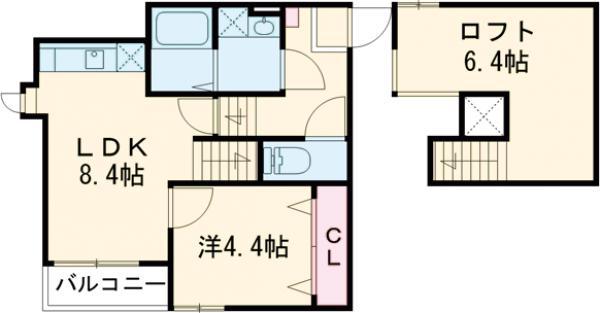 アットイーズ三苫駅前(1LDK/2階)の間取り写真