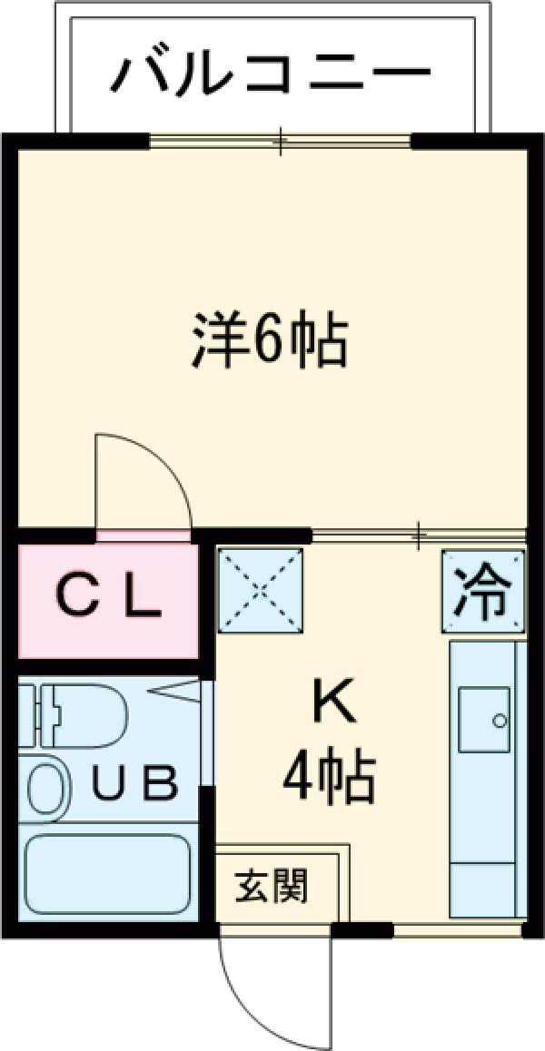 HOUSE FUJISHIRO(1K/1階)の間取り写真