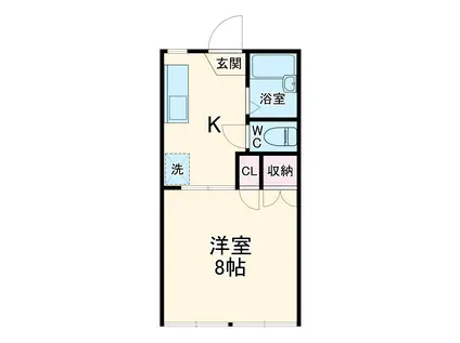 エスポワール ムラコシ(1K/2階)の間取り写真