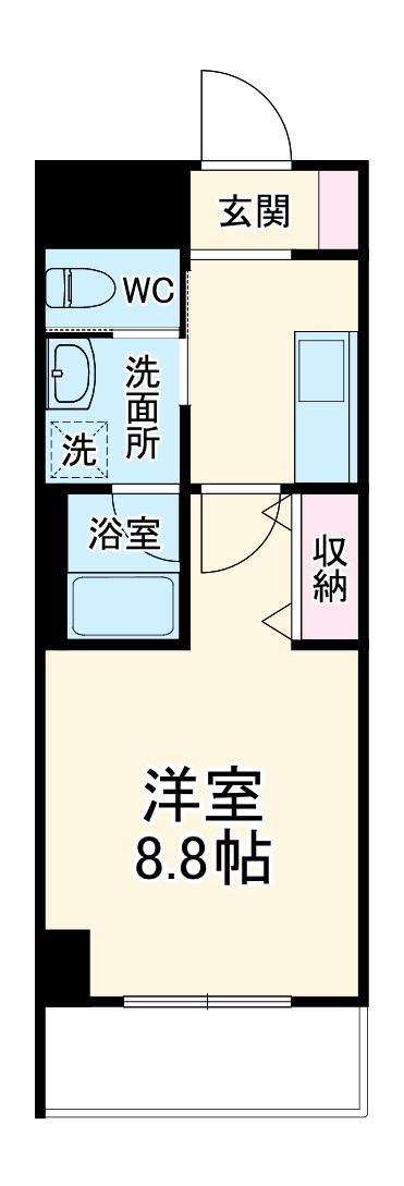 G・フォレスト宮前平(1K/1階)の間取り写真