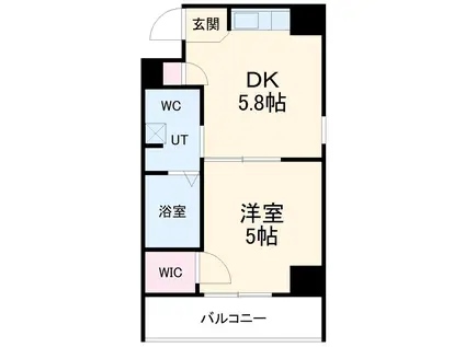 DEMAIN APM(1DK/6階)の間取り写真